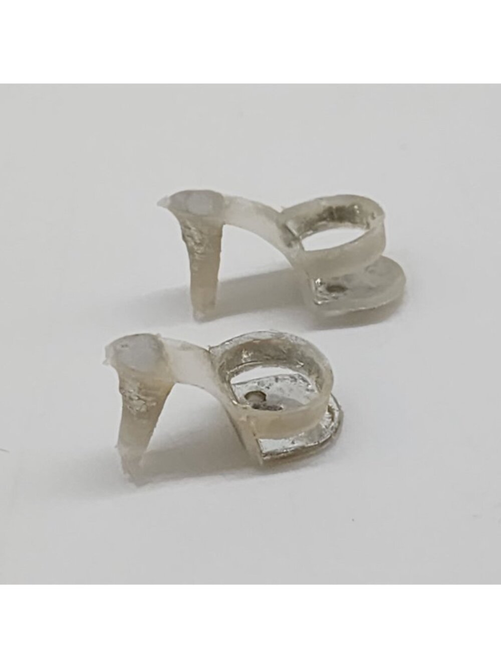 Vintage Barbie Open-Toe Silver Mule Evening Heel Shoe 1960s - Picture 5 of 6